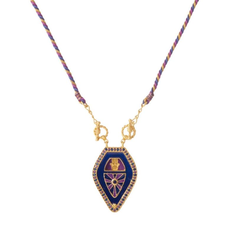 Color Cord Pendant Necklace