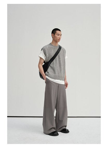 Irregular Distressed Open-knit Cardigan/vest