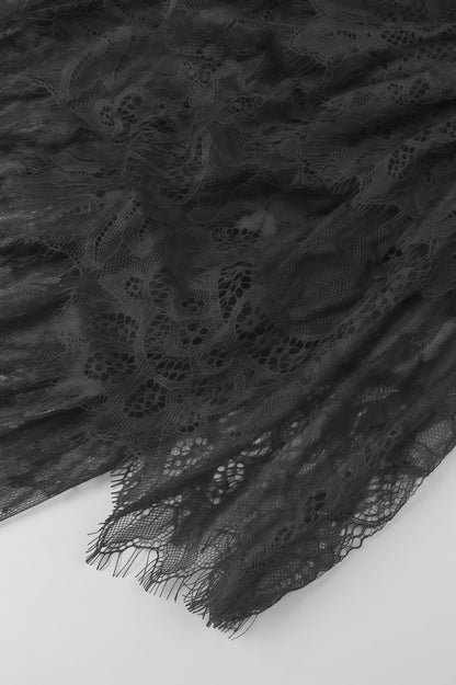 Bastien Black Lace Maxi Dress