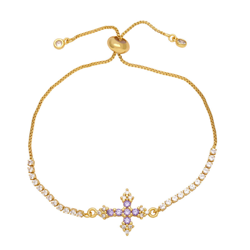 Eleonor Zircon Cross Bracelet