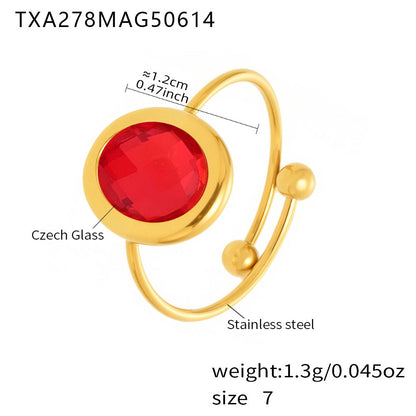 Tamiyah Inlaid Oval Gemstone Ring