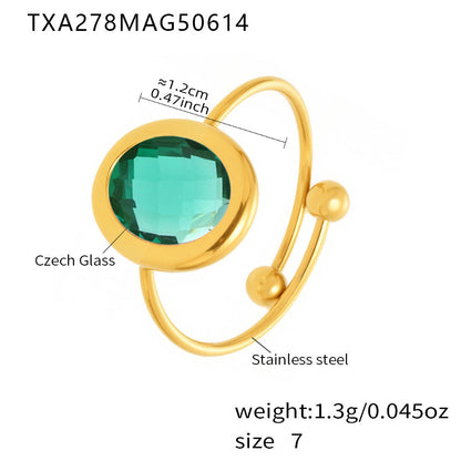 Tamiyah Inlaid Oval Gemstone Ring