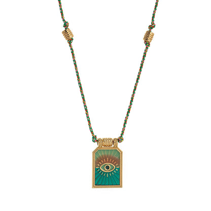 Color Cord Pendant Necklace