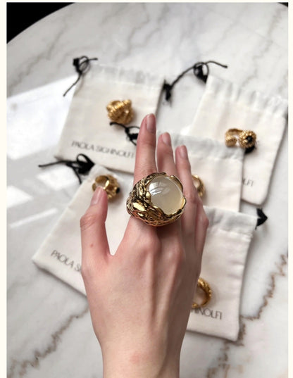 Mila Oversized Gemstone Ring