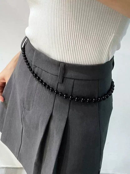 Luna Black Onyx Beaded Necklace