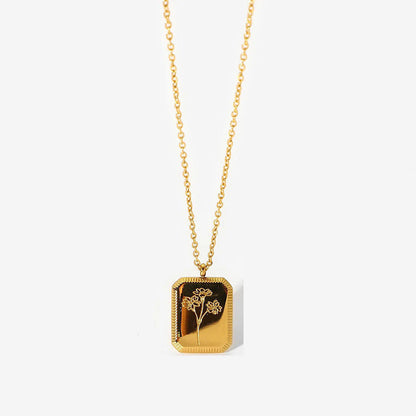 Briel Birth Flower Pendant Necklace