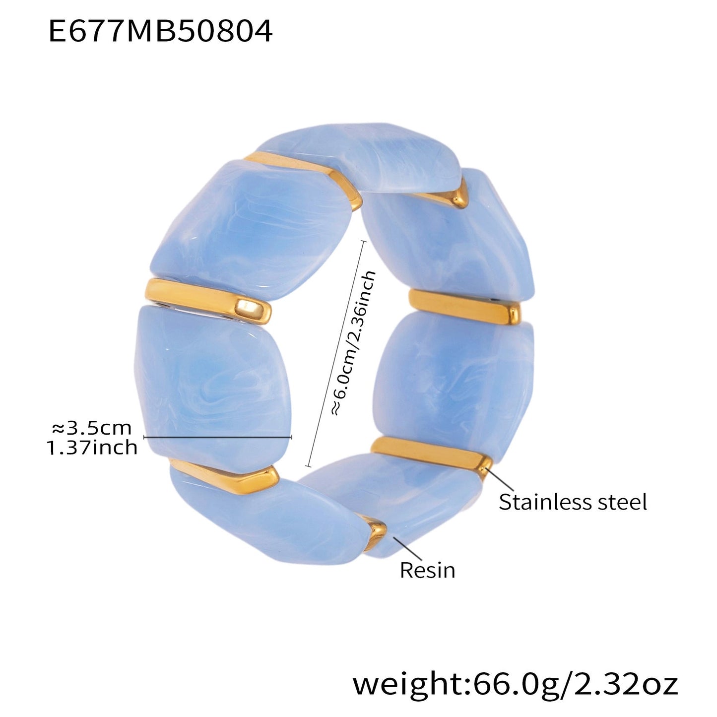 Alianny Irregular Resin Bracelet