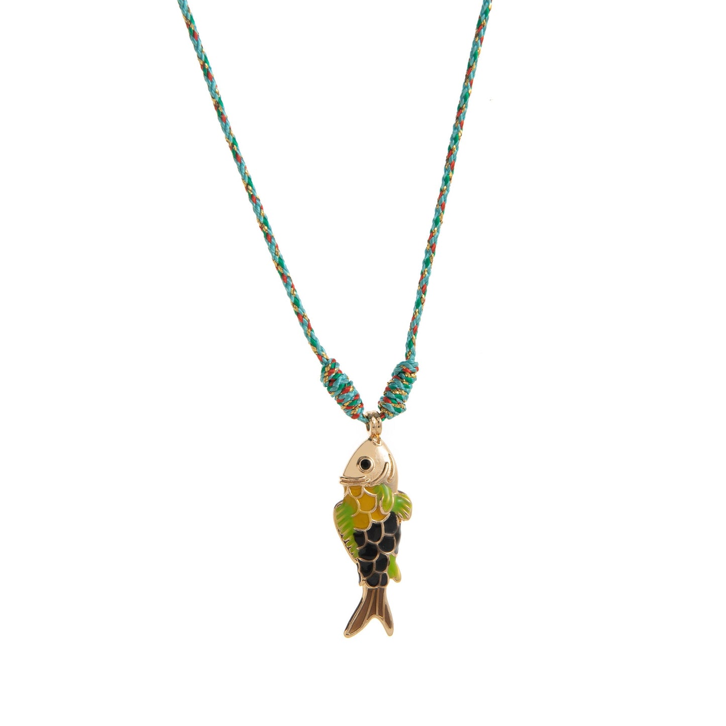 Donna Colorful Fish Pendant Necklace