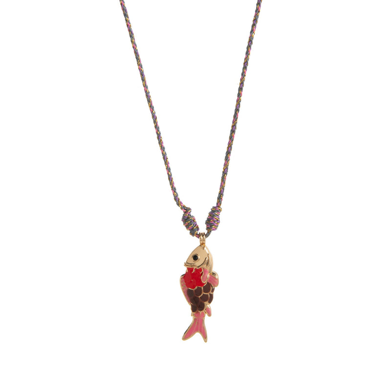 Donna Colorful Fish Pendant Necklace
