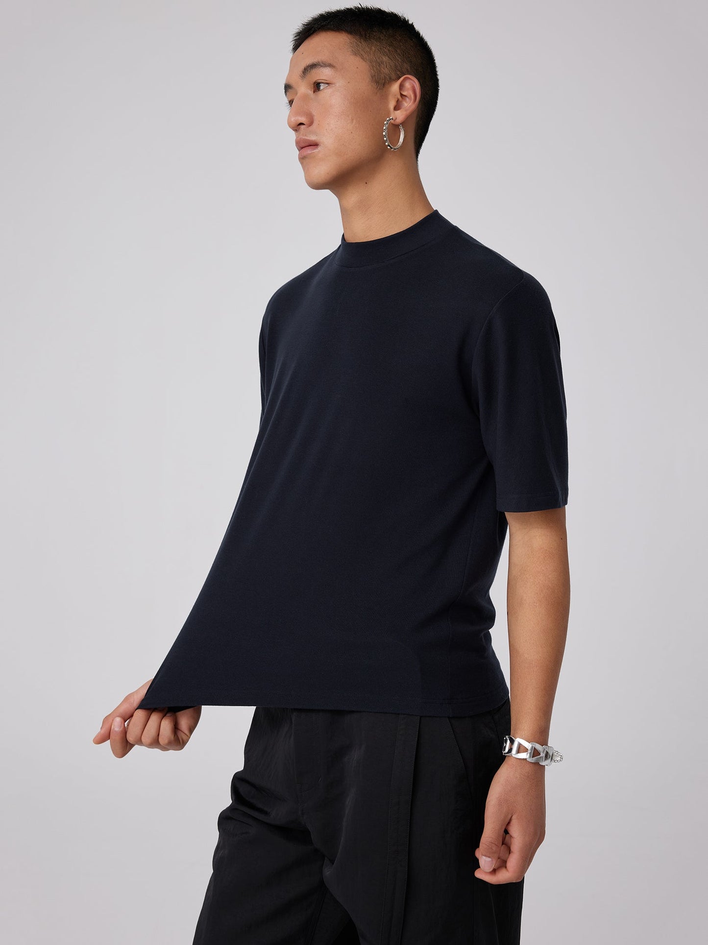 Wool Slim-fit Turtleneck T-shirt