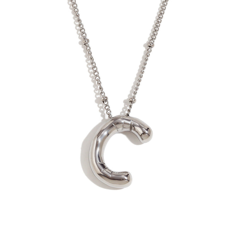 Aiyanah Glossy Bubble Letter Necklace