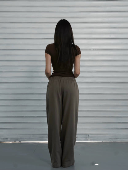 Loose-fit Drawstring Straight-leg Athletic Pants