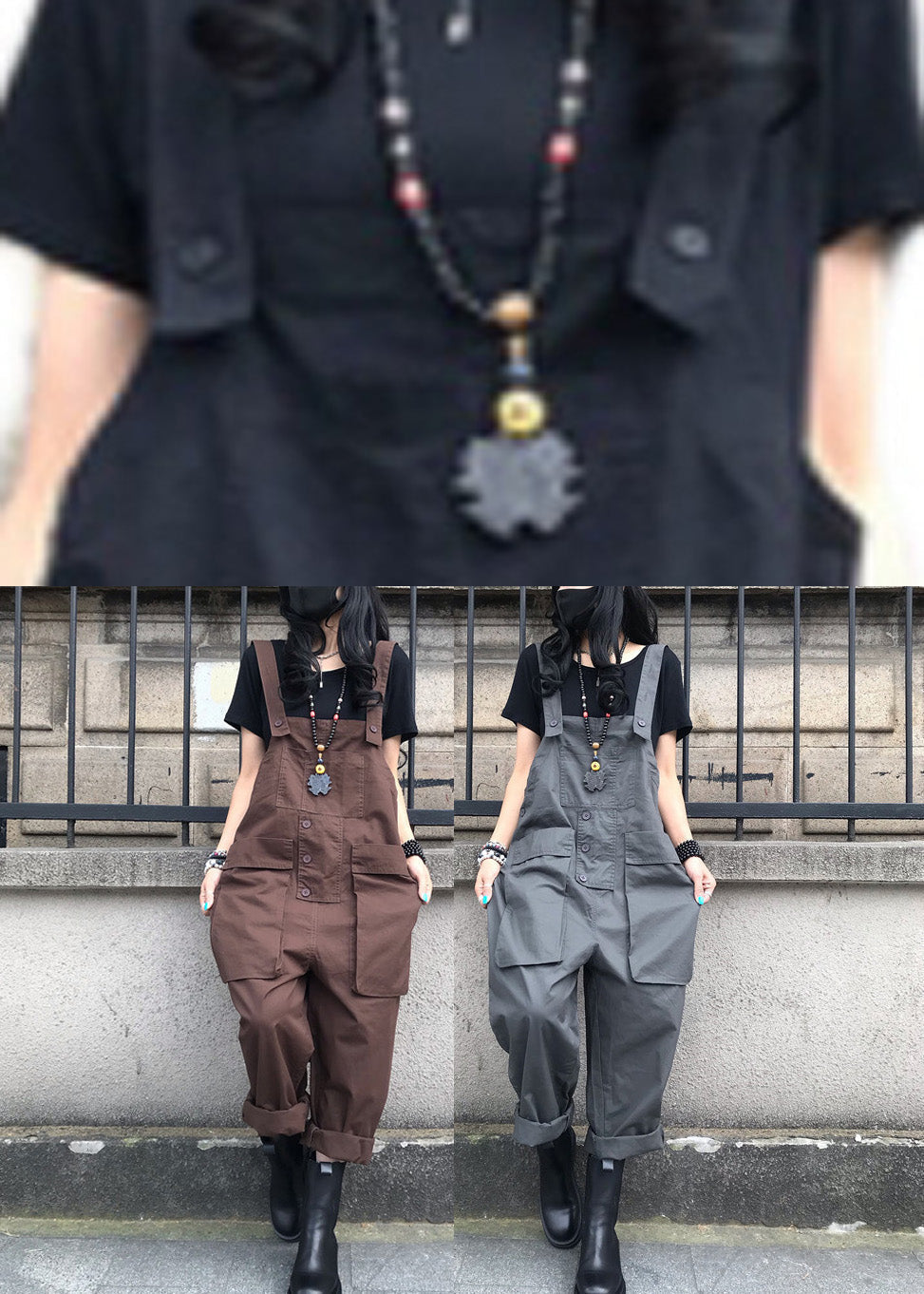 Grey Slash Neck Cozy Jumpsuits Ty1056