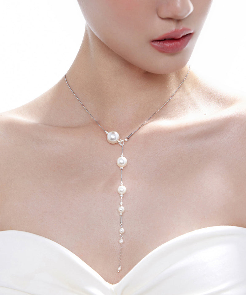 Original Design Adjustable Pearl Clasp Alloy Necklace