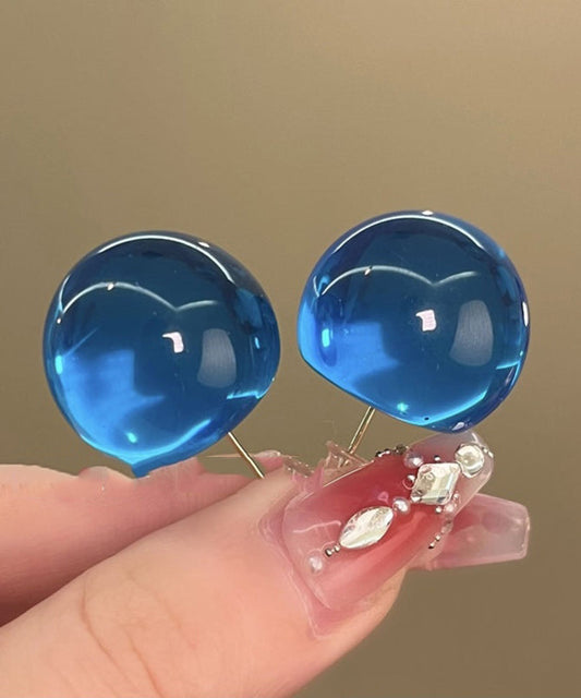 Stud Resin Alloy Original Design Blue Earrings