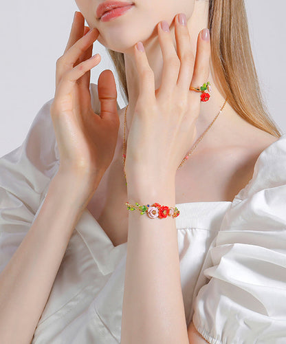 Original Design Gold Sterling Silver Overgild Enamel Tassel Charm Bracelet