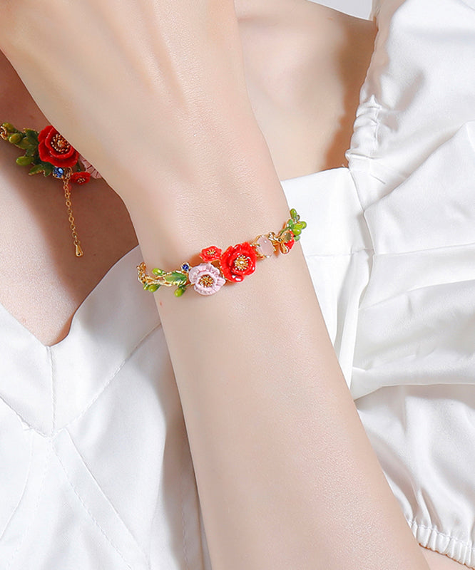 Original Design Gold Sterling Silver Overgild Enamel Tassel Charm Bracelet