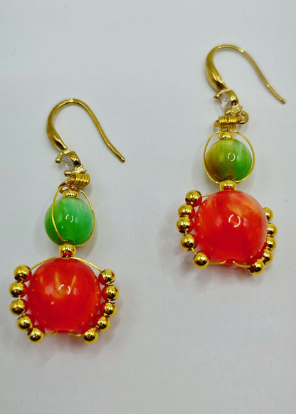 Original Design Gourd Shaped Fine Acrylic Drop Earrings