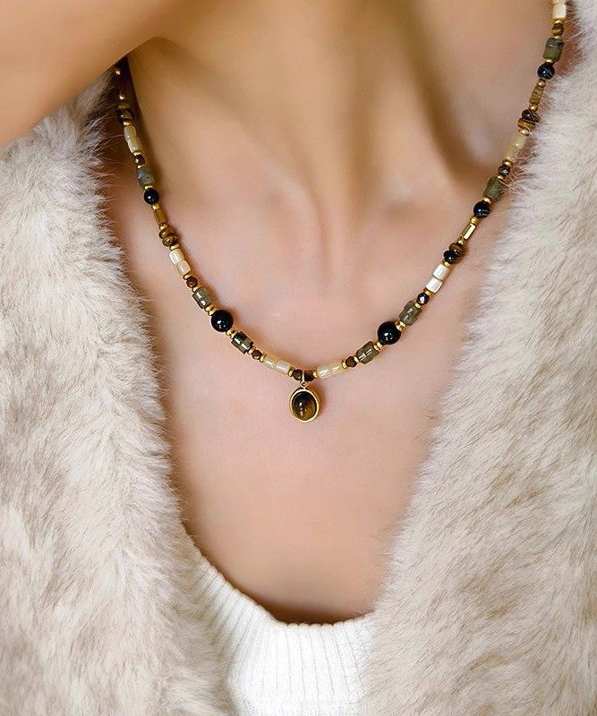 Original Design Tiger's Eye Agate Pendant Necklace
