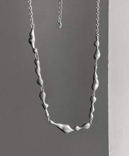 Original Design Silk Metal Overgild Asymmetrical Necklace