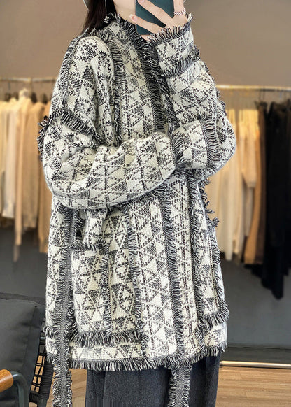 Original Design Tasseled Pockets Woolen Cardigan Fall Ac1006
