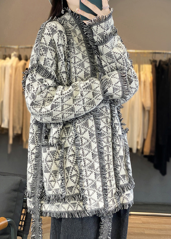 Original Design Tasseled Pockets Woolen Cardigan Fall Ac1006