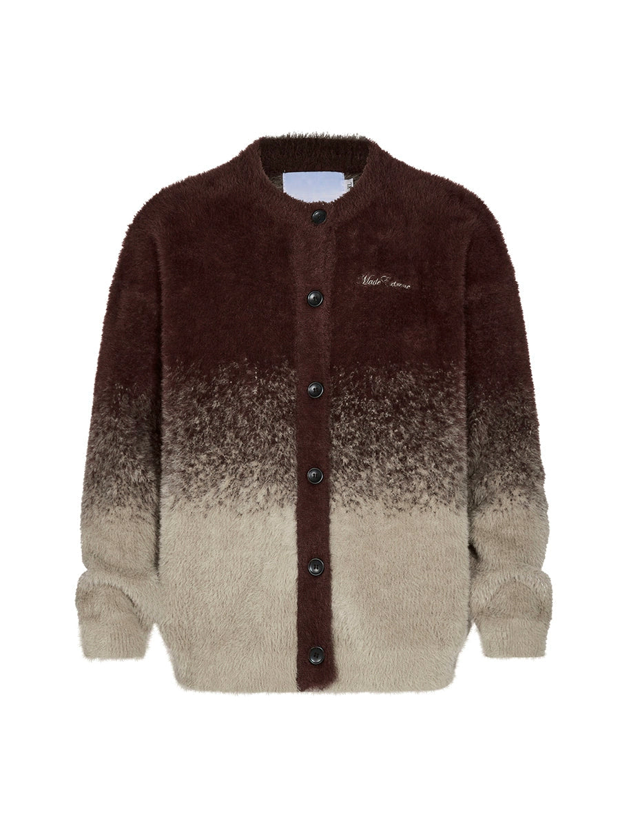 Graduated Knit Oversize Cardigan