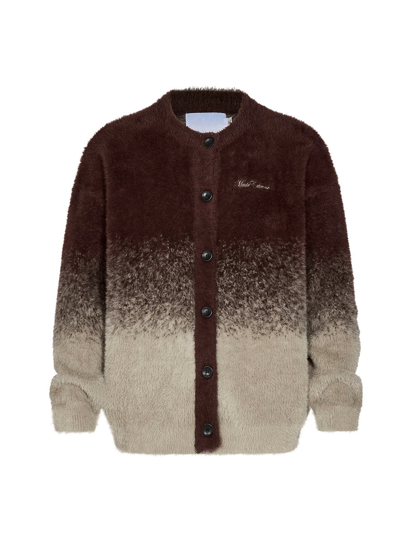 Graduated Knit Oversize Cardigan