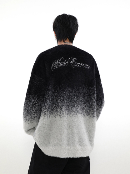 Graduated Knit Oversize Cardigan