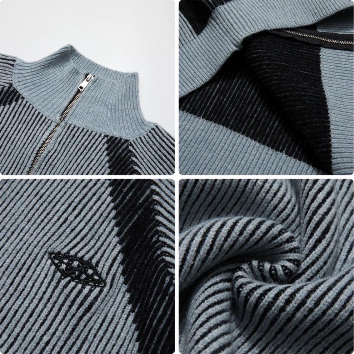 High-neck Oversize Knit Cardigan