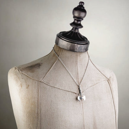 Double Axe Pendant Necklace by Alchemy Gothic