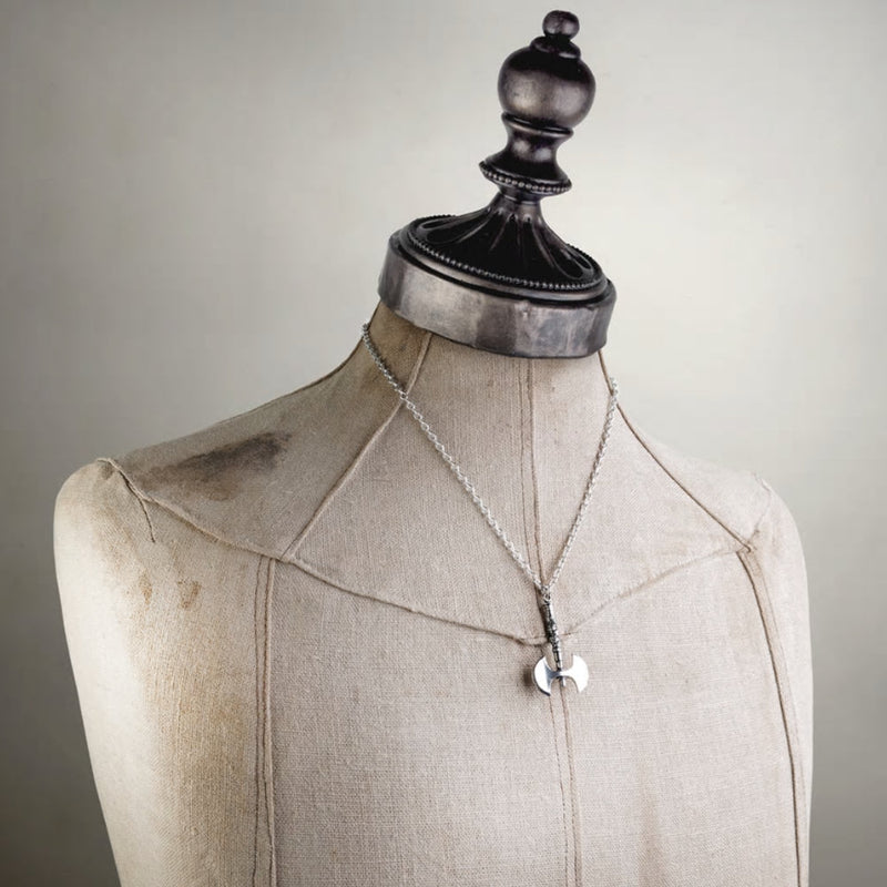 Double Axe Pendant Necklace by Alchemy Gothic
