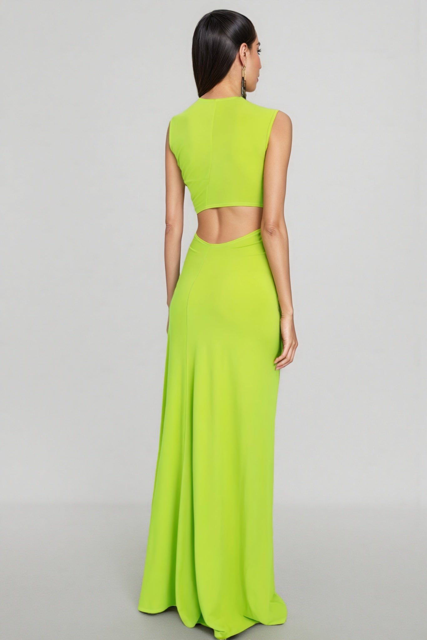 Amelia V-neck Cut-out Split Maxi Dress