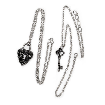 Key to Eternity Couples Pendant Necklaces by Alchemy Gothic