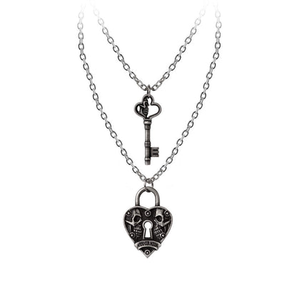 Key to Eternity Couples Pendant Necklaces by Alchemy Gothic