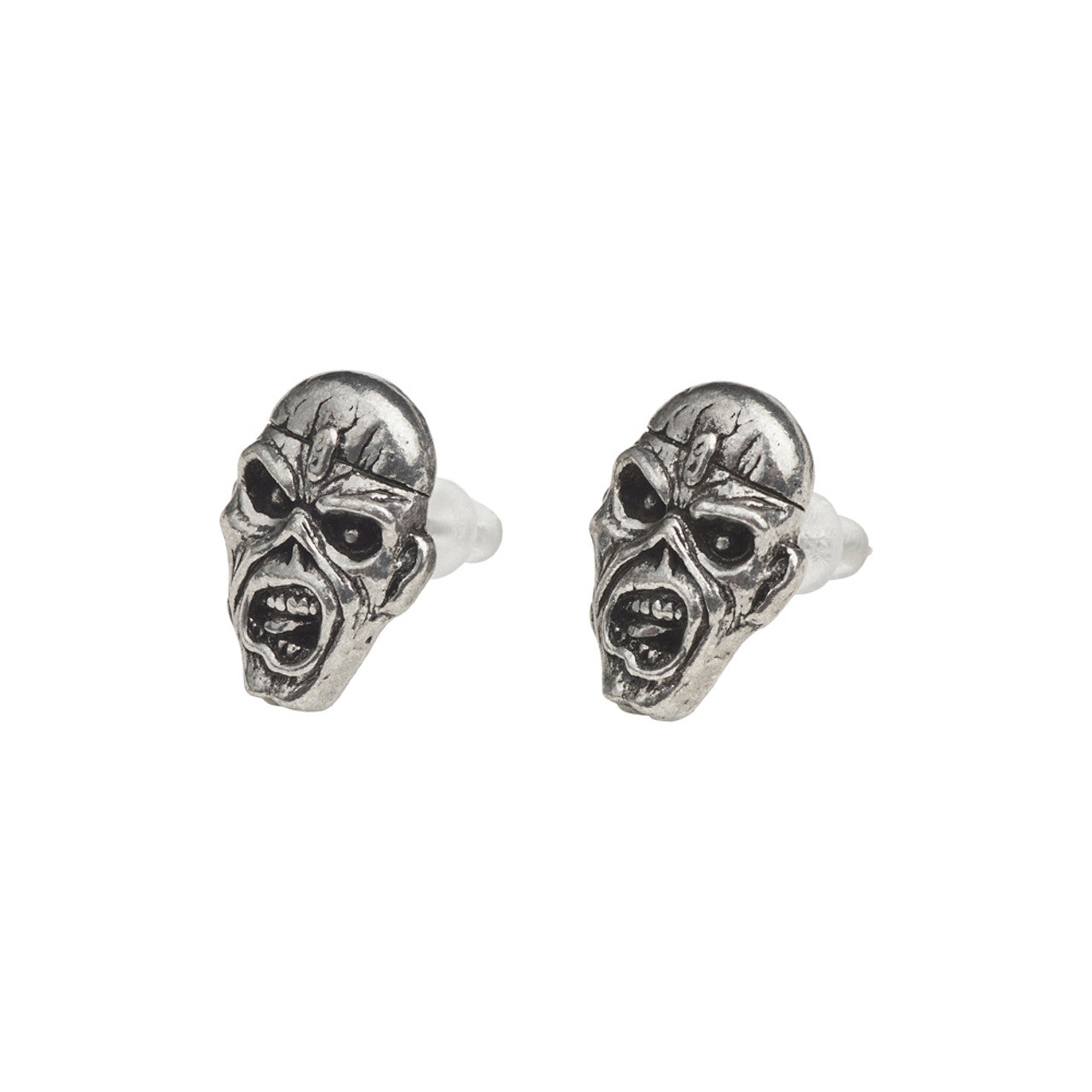 Iron Maiden Piece of Mind Stud Earrings by Alchemy Gothic