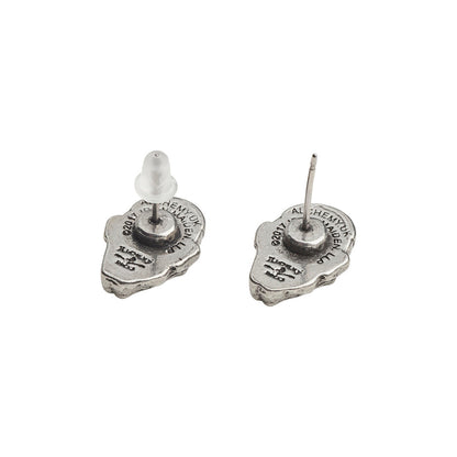 Iron Maiden Piece of Mind Stud Earrings by Alchemy Gothic