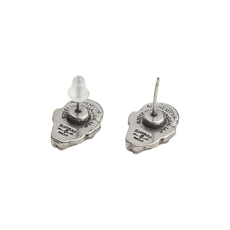 Iron Maiden Piece of Mind Stud Earrings by Alchemy Gothic