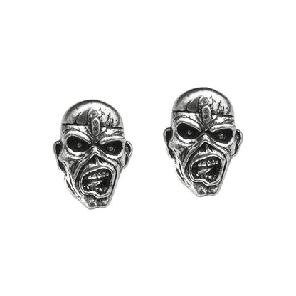 Iron Maiden Piece of Mind Stud Earrings by Alchemy Gothic