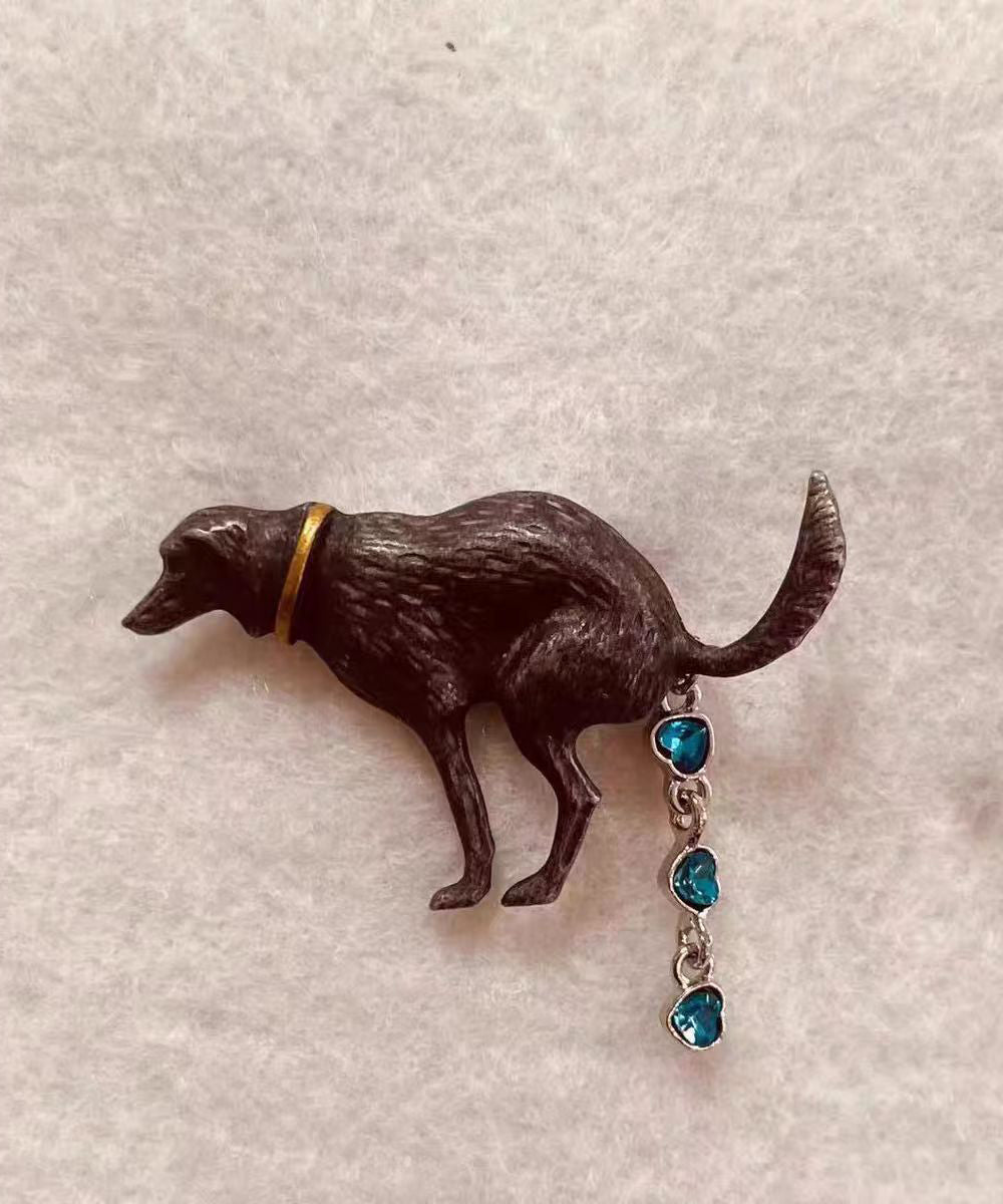 Personalized Creative Spoof Animal Puppy Poop Brooch