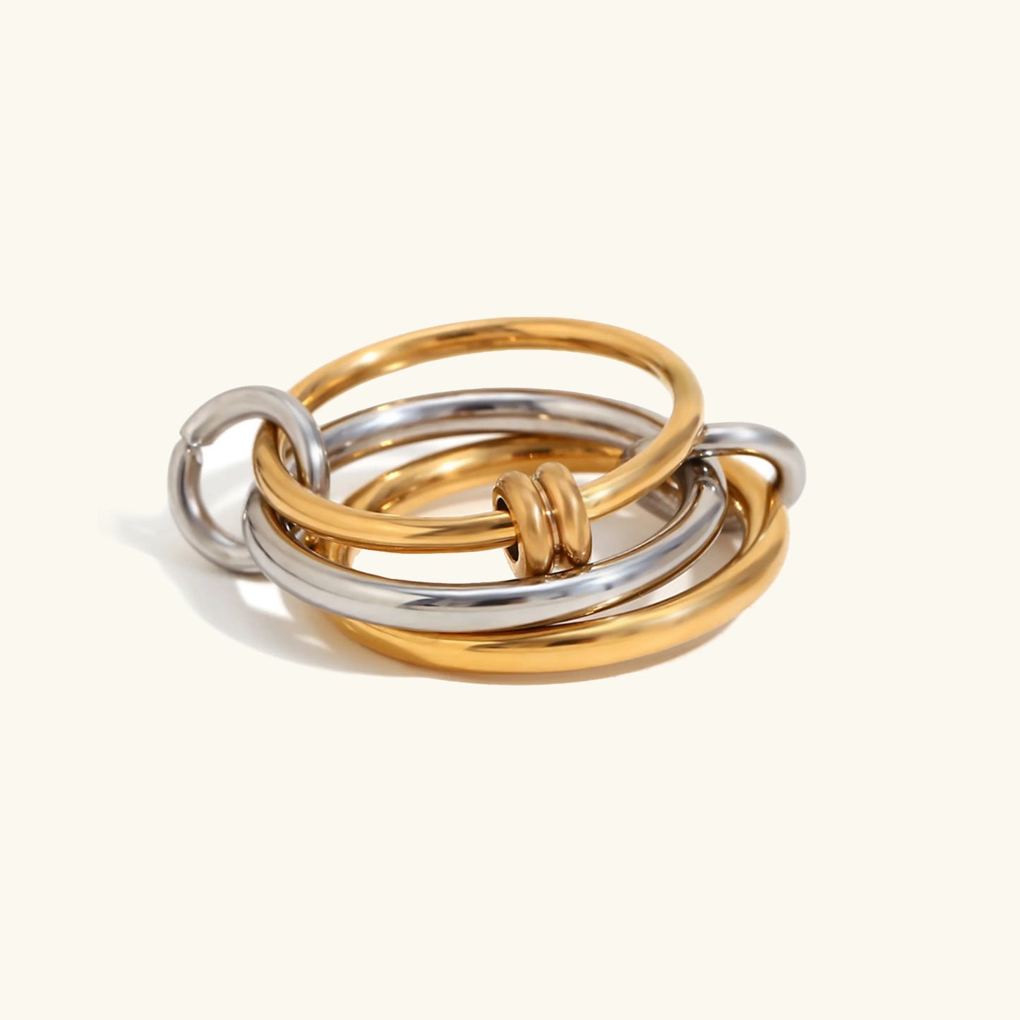 Jessica Two-tone Ring Stack