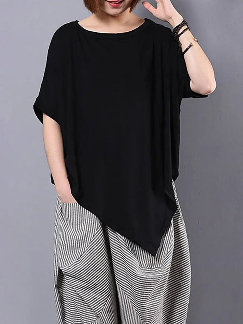 Irregular 100% Cotton T-shirt