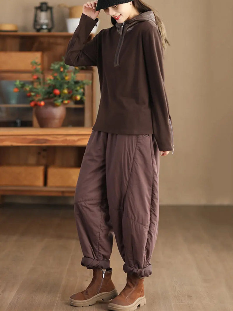 Spliced Padded Harem Pants