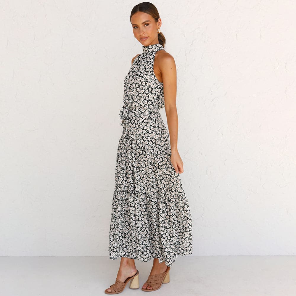 Polka Dot Print Maxi Dress