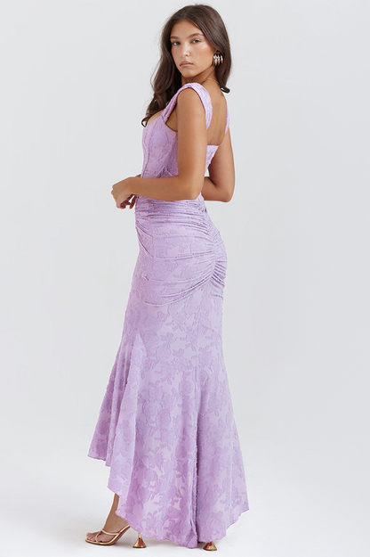 Cesca Retro Cream White Maxi Dress