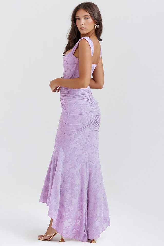 Cesca Retro Cream White Maxi Dress