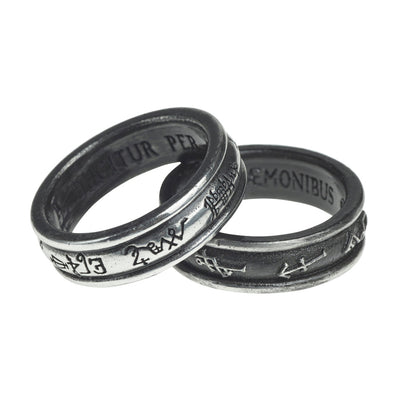 Demon Black & Angel White Ring - Alchemy Gothic Stackable Matching Ringbands