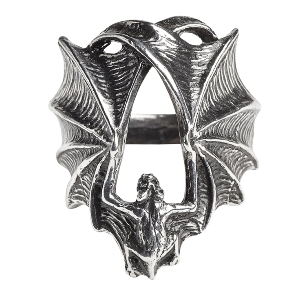 Stealth Bat Wing Ring by Alchemy Gothic