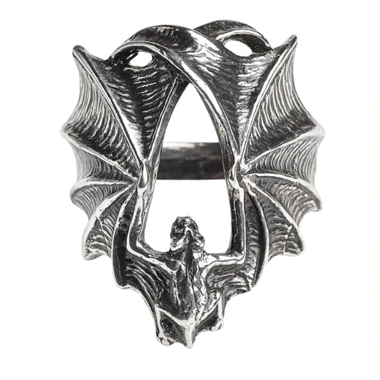 Stealth Bat Wing Ring by Alchemy Gothic