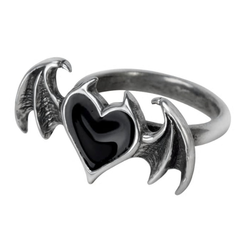Black Soul Demon Heart Ring by Alchemy Gothic